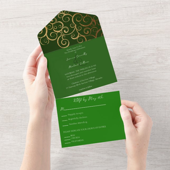 Cores Ricas com Casamento Dourado (Aba destacável)