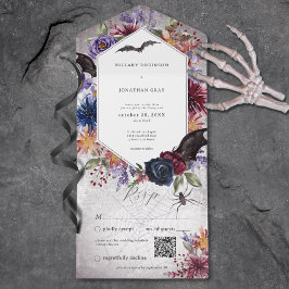 Cores Rústicas Góticas Casamento de Halloween Códi