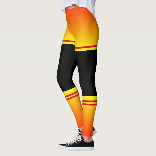 Cores Sunset Leggings Engraçadas com Meias Curtas  (Esquerda)