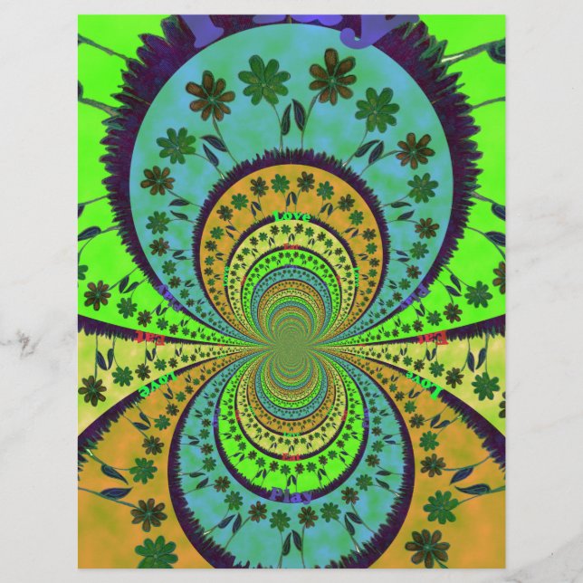 Cores Tradicionais Africanos Caleidoscópio Arte Fl (Frente)