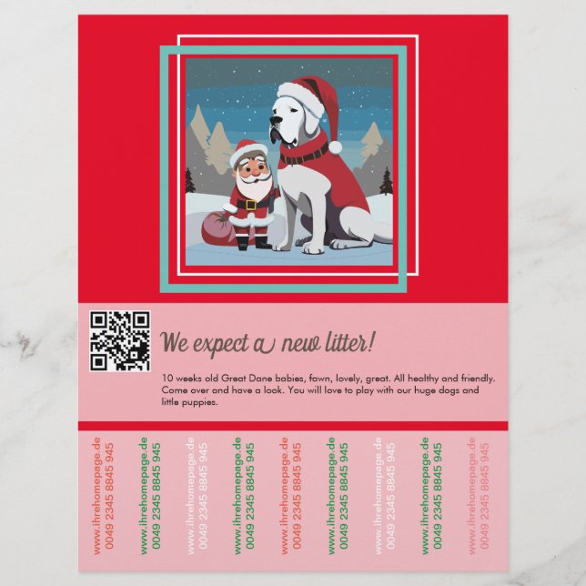 Cores vibrantes vendendo folheto Natal (Frente)