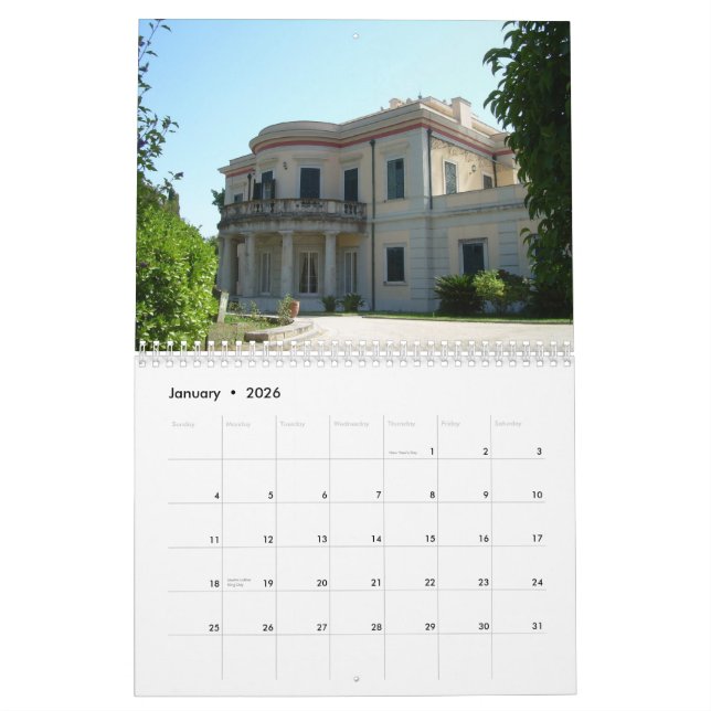 CORFU, Calendário de Parede de GRÉCIAS (Jan 2026)