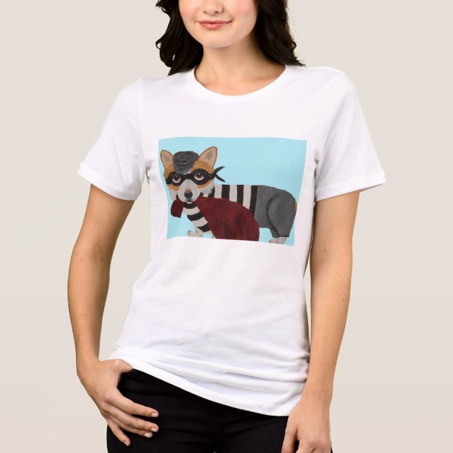Corgi Burglar T-Shirt (Frente)