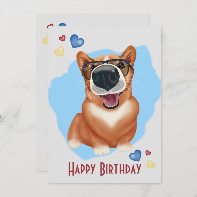 Corgi com óculos de sol. Amantes de Corgi (Frente/Verso)