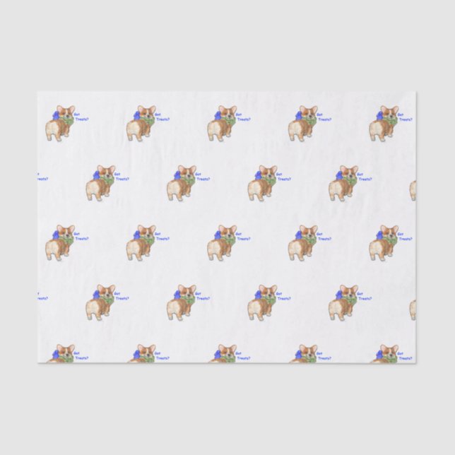 Corgi "deleites obtidos?" Lenço de papel (Frente )