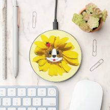 Corgi Face Sunflower Com Lady Bug Hair Arco Cugado