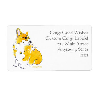Corgi Good Deseja Etiquetas Personalizadas