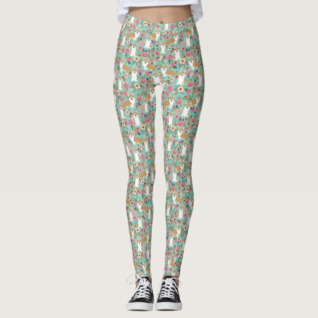 Corgi Leggings - presentes engraçados engraçadinho (Frente)