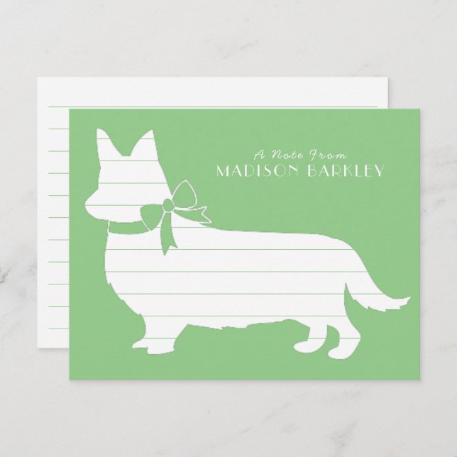 Corgi Puppy Dog Pembroke Welsh Cartões de agradeci (Frente/Verso)