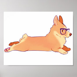 Corgi que põe poster