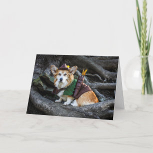 Corgi Robin Hood cartão em branco