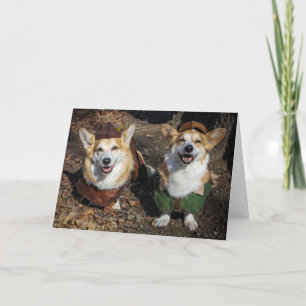 Corgi Robin Hood cartão em branco