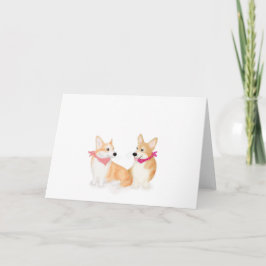Corgis galês vestindo cartão de vazio de bandanas