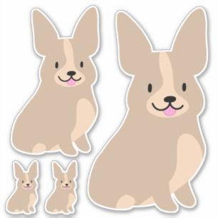 Corgis Simples, Dimensões Diferentes, Adesivo