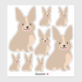 Corgis Simples, Dimensões Diferentes, Adesivo