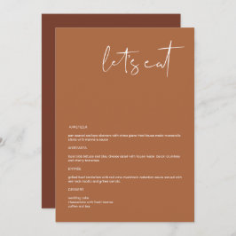 CORIANDER Boho Terracotta 5x7" Vamos Eat Menu