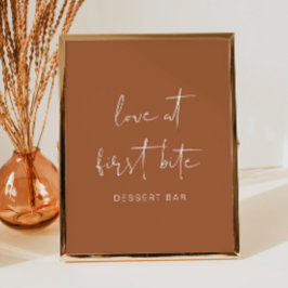 CORIANDER Boho Terracotta Dessert Poster Bar