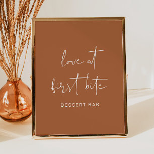 CORIANDER Boho Terracotta Dessert Poster Bar