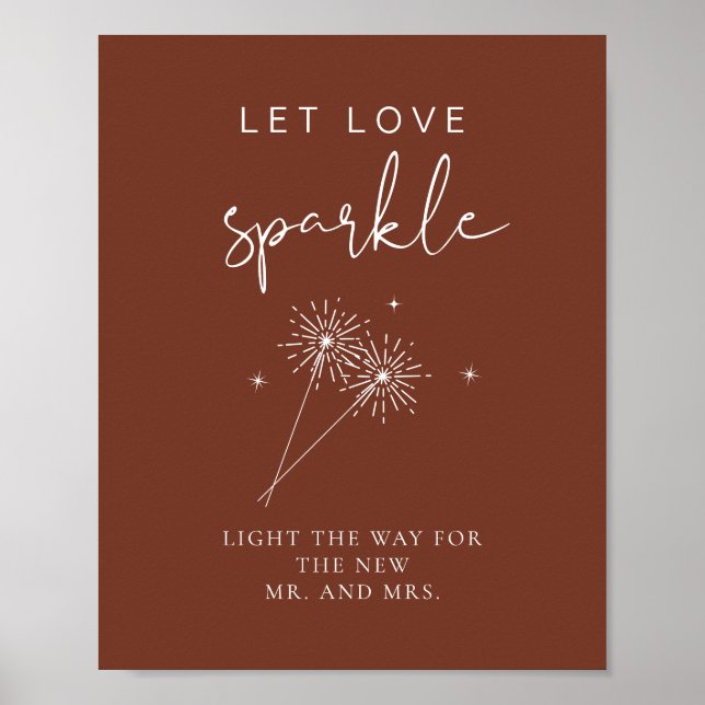 CORIANDER Boho Wedkler Sparkler Enviar Poster (Frente)