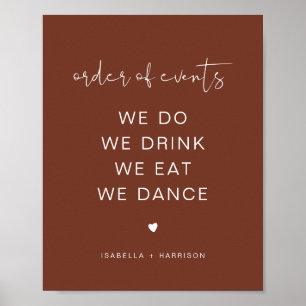CORIANDER Rust Poster de Casamento de Eventos