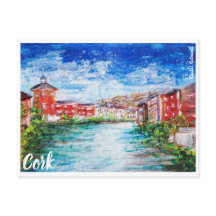 Cork, River Lee pintando cartão postal