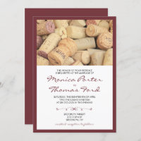 Cork Wine Considerado Convite De Casamento