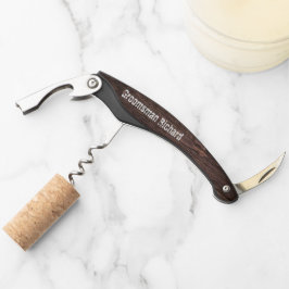 Corkscrew de Presente de Madeira Rustic