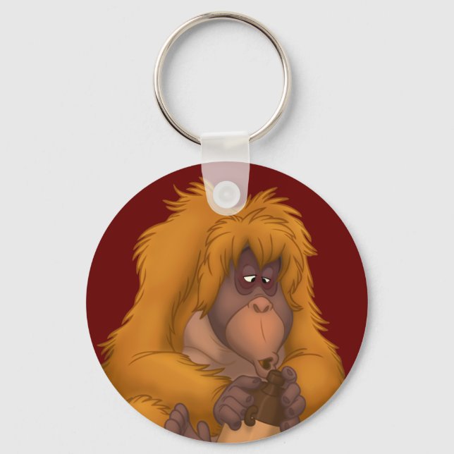 Corn-Jug-Playin' Orangutan Chaveiro (Frente)