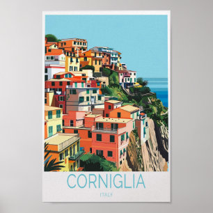 Corniglia Itália Viagem Impressão