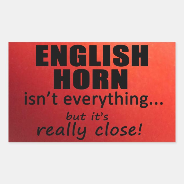Corno Inglês não é tudo um adesivo retangular (Frente)