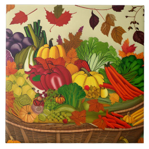Cornucopia cheio de produtos hortícolas