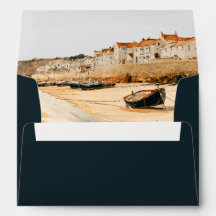 Cornwall Harbour Deep Navy Return Address Wedding