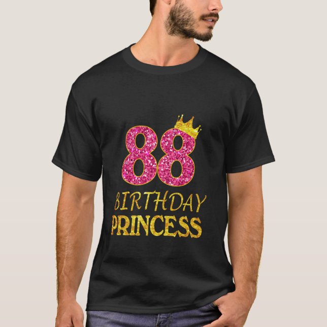 Coroa 88º aniversário Princesa Camisa de 88 anos (Frente)