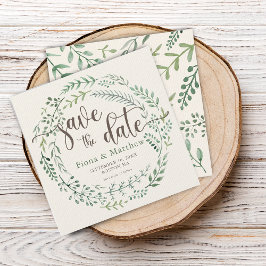 Coroa Botânica Aquarela Save The Date