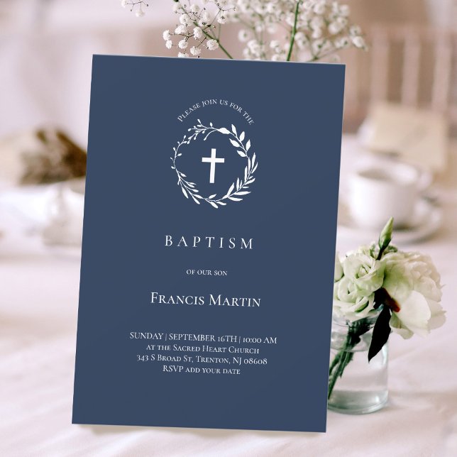 coroa branca | Convite Baptism (Criador carregado)