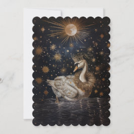 Coroa - Convite simples tamanho 12,7 cm x 17,8 cm