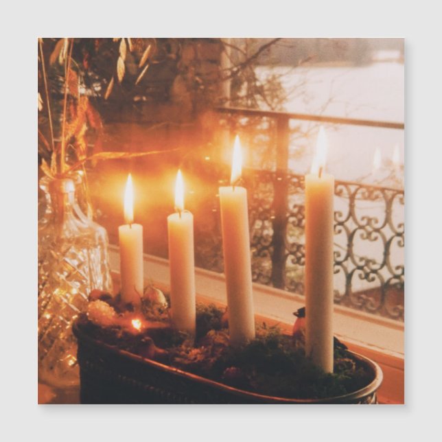 Coroa de Advento Tradicional com Velas (Frente)