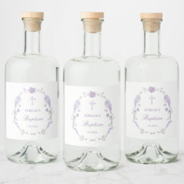 Coroa de Batismo Lilás Lavanda Floral