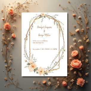coroa de casamento elegante boho floral