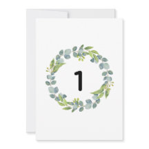Coroa de Eucalipto Número de Mesa de Casamento Bot