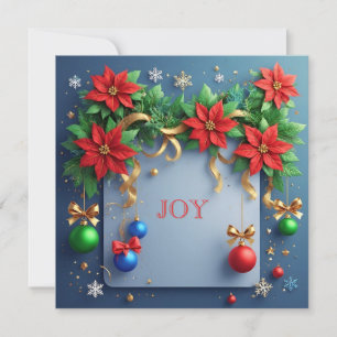 Coroa de Férias Festiva 🎄✨Poinsettia Vermelha Bot