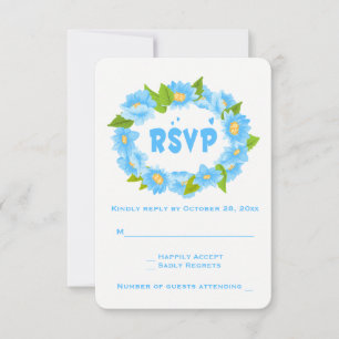 Coroa de Flores Casamento Flor Turquesa RSVP Flora