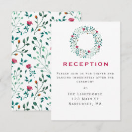 Coroa de Folhagem Rústica | Cartão de Mesa de Rece