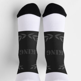 Coroa de fundo preto impresso KING luxuoso Legal