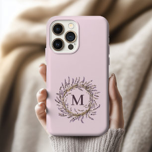 Coroa de Lavanda Personalizada Monograma Mãe Casam