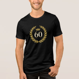 Coroa de Louro Dourado Elegante para 60º Aniversár