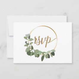 Coroa de Natal casamento Dourado RSVP sem envio pe