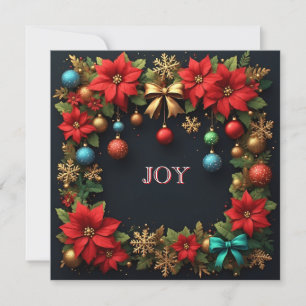 Coroa de Natal com Poinsettias