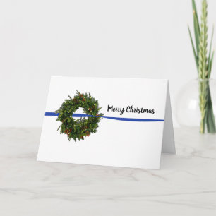 Coroa de Natal do cartão de Natal da fina linha az