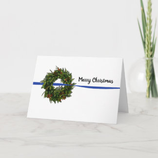 Coroa de Natal do cartão de Natal da fina linha az
